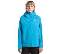 Jack Wolfskin Women’s rain jacket with hood Prelight 2.5L Backlength Jacket Women M empire blue empire blue