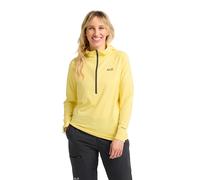 Jack Wolfskin Women’s stretch fleece jumper with hood Prelight Trail Hooded Women XS lemon ice lemon ice