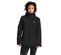 Jack Wolfskin Women’s waterproof rain jacket with 3-in-1 system Flextrail 2L Jacket Women M black black