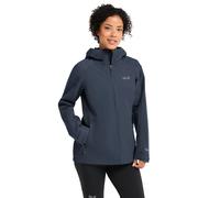 Jack Wolfskin Women’s waterproof rain jacket with hood Wildbound 2L Jacket Women XL midnight sky midnight sky