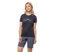 Jack Wolfskin Women's Crosstrail Graphic W T-Shirt Short Sleeve, Graphite, XXL EU