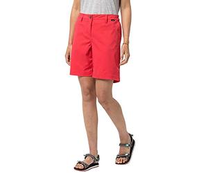 Jack Wolfskin Women's Desert W Athletic-Shorts, Tulip red, L Regular
