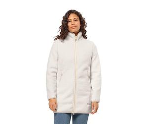 Jack Wolfskin Women's High Curl Coat W Fleece Jacket, Cotton White, S