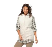 Jack Wolfskin Women's High Curl Long Vest W Fleece Vest, Cotton White, M, Cotton White, M