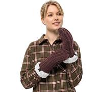 Jack Wolfskin Women's Highloft Knit Mitten W Gloves, Boysenberry, M, boysenberry, M
