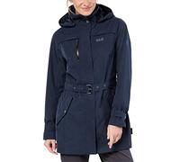 Jack Wolfskin Women's Kimberley Coat Breathable Waterproof Windproof Outdoor Coat Trenchcoat, Womens, midnight blue, M
