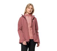 Jack Wolfskin Women's Moonrise 3in1 JKT W Jacket, Red Ochre, S