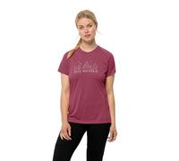 Jack Wolfskin Women's Morobbia Vent T W Short-Sleeved T-Shirt, Sangria Red, S