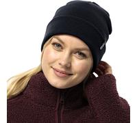 Women's Jack Wolfskin Womens Rib Cuffed Beanie Hat - Navy
