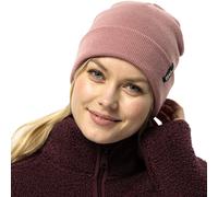 Jack Wolfskin Womens Rib Cuffed Winter Warm Fine Knit Beanie Hat