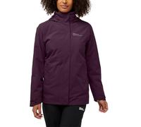Jack Wolfskin Women's Rotwand 3-in-1 JKT W Jacket, Midnight Plum, M