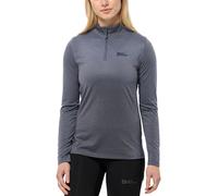 (S, Dolphin) Jack Wolfskin Womens Sky Thermal Half Zip Baselayer Fleece Top