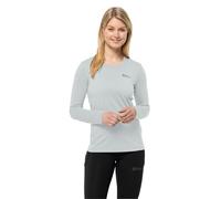 Jack Wolfskin Women's Sky Thermal L/S W Hiking Shirt, Cool Grey, S