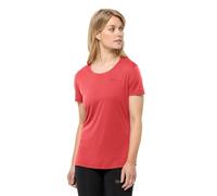 Jack Wolfskin Women's Tech T W T-Shirt Short Sleeve Vibrant Red