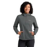 Jack Wolfskin Women's Windhain Windproof Water Resistant Long Sleeve Softshell Jacket 16 (XL) Green