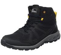 Jack Wolfskin Men's Woodland 2 Texapore MID M Sneaker, Black/Burly Yellow XT, 10 UK