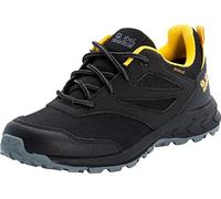 Jack Wolfskin Woodland Texapore Low K Walking Shoe, Black Burly Yellow Xt, 1 UK Child