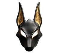 Jackal Cosplay Masque - Role Playing Props for Halloween Cosplay - Jackal Costume Masque with Adjustable Strap | for Holiday Masquerade Party Theater Performance Stage Act Photoshoot Themed Event Vide