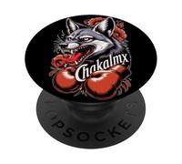 Jackal Wolf-Dog Mexican Boxing and Roses PopSockets Adhesive PopGrip