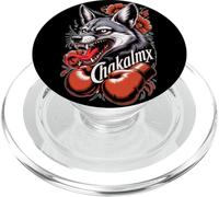 Jackal Wolf-Dog Mexican Boxing and Roses PopSockets PopGrip for MagSafe