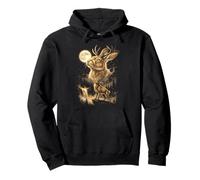 Jackalope Howling at the Moon Meme Pullover Hoodie