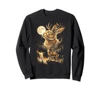 Jackalope Howling at the Moon Meme Sweatshirt