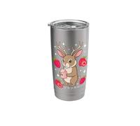 Jackalope Kawaii Strawberry Milk Shake Cryptid Stainless Steel Insulated Tumbler