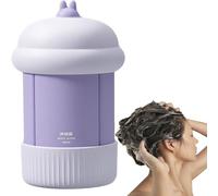 Jackanna 4-in-1 Travel Set with Silicone Dispenser, Refillable Travel Bottles for Shampoo, Shower Gel, Lotion, Makeup Dispenser Bottle with Pump System, Leak-Proof, Shockproof Set for Holidays (Purple