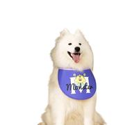 Jackanna Anti Dirty Cat Drool Towel Dog Outdoor Drool Towel Pet Supplies Pet Bibs Cotton Dog Drool Towel Cat Dog Collar (Three-Eyed Monster Puke Cloth - Purple)