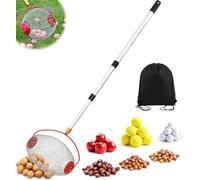 JACKANNA Apple Collector Roller Collector, Nut Collector Roller Collector with Telescopic Handle, Fruit Collector Roll Collector