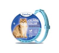 Jackanna Calming Collar for Cats & Dogs with Pheromones - Adjustable, Durable (120 Days), Clinically Proven Against Stress & Anxiety (38 cm, Sky Blue (Cat))