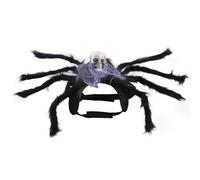 Jackanna Cat Bat Costume Halloween Dog Costumes Pet Clothes Bat Wings Pet Creepy Decorative Accessories for Spider Role Play (Purple Skull)