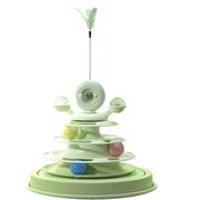 JACKANNA Cat Toy Self High Boredom Cat Carousel Teaser Cat Gods Kitten Teaser Ball Teaser Cat Stick Cat Toy Supplies (Sprout Green)