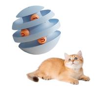 JACKANNA Cat Toys Not Down Tease Cat Ball Pet Cat Supplies Cat Interactive Ball Toys Suitable for Cat Training and Play Reduces Boredom and Anxiety (Haze Blue)