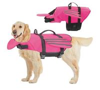 Jackanna Dog Life Jacket, Life Jacket with Wings, Suitable for Small, Medium and Large Dogs, Adjustable Design, Pet Floating Life Jacket (Pink, XS)