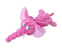 JACKANNA Dog Toy, No Filling Plush Toy Squeaky Dog Toy, Cute Elephant Shape Design, Soft and Durable, Ideal for Pet Training and Play (Purple)