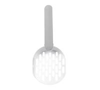 JACKANNA Pack of 2 Colour Mesh Cat Litter Scoop Cat Litter Scoop, Plastic Cat Litter Sifter Scoop, Cat Litter Scoop for Tofu Litter and Clay Litter (White with Grey)