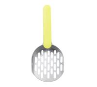 JACKANNA Pack of 2 Colour Mesh Cat Litter Scoop Cat Litter Scoop, Plastic Cat Litter Sifter Scoop, Cat Litter Scoop for Tofu Litter and Clay Litter (Grey with Green)