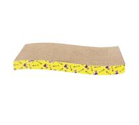 Jackanna Pack of 2 Pet Accessories Cat Scratching Board Corrugated Cardboard Cat Toy Claw Sharpener No Sheds Wear-resistant Cat Scratching Mat (S-shaped)