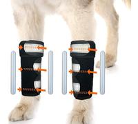 JACKANNA Pair Dog Front Leg Braces with Metal Strips, Joint & Bone Protection for Dogs, Elbow Brace Dog and Support Canine Wrist Carpal Joints, Prevent Leg Injuries Sprains Arthritis