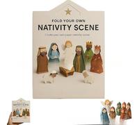JACKANNA Paper Nativity Scene, Nativity Craft Set, Paper Nativity Scene, Handmade Nativity Scene Party Decorations, Christian Christmas Crafts Paper Nativity Scene, Nativity Scene Christmas (B)
