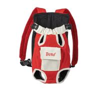 Jackanna Pet Bag, Out and About Portable Duffel Bag, Dog Cat Chest Four Legs Backpack (Red/White, XXL)