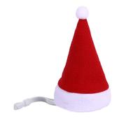 Jackanna Pet Christmas Hat Cat Holiday Hat Dog Striped Christmas Day Headwear Dress Up (Red)
