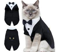 Jackanna Pet Costume, Pet Cat/Dog Nun Costume, Cat Tuxedo Jumpsuit, Pet Quirky Cos Photo Props, Suitable for Halloween, Christmas, Cosplay Wear (Style 1, M)