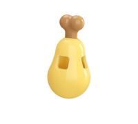 JACKANNA Pet Toys Food Leakage Dog High Boredom Toys Cleaning Teeth Grinding Teeth Bite-Resistant Elastic Food Leakage Ball Dog Toys (Yellow Chicken Leg)