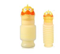 JACKANNA Pockets Toilet Shrinkable Urine Bottle for On the Go Bag Reusable Camping Toilet Travel Car Toilet On the Go Urine Bottle, yellow, Bohemian style