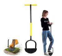 JACKANNA Sawtooth Lawn Edger Garden Tools, Half Moon Lawn Edging Cutter with T-Handle, Lawn Edging Cutter Long Handled Edge Cutter for Lawn Edging, Lawn Edging, Walkways and Patios