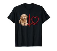 Jackapoo Dog Heartbeat Lifeline Pet Parent T-Shirt