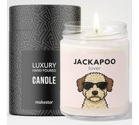 Jackapoo Gifts - Luxury Soy Wax Candle - Vanilla, Jasmine, Sugared Almond - Dogs in Shades - Makester