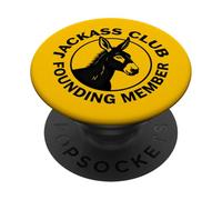 Jackass Club Founding Member Funny Donkey Sarcasm PopSockets Adhesive PopGrip
